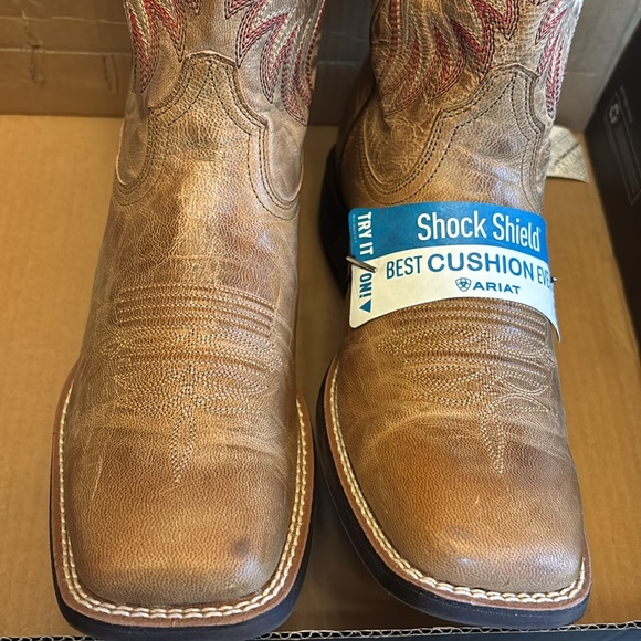 Ariat women’s rockdale distressed western cowboy boots brown almond buff New - Picture 4 of 4